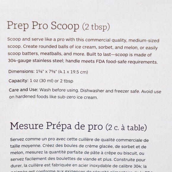 Epicure Prep Pro Scoop 2 TBSP New in Box 2 Available - Picture 5 of 9